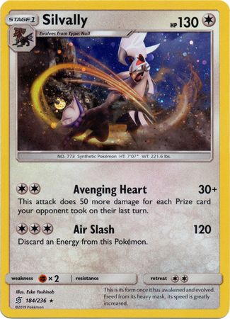 Silvally (184/236) (Cosmos Holo) [Sun &amp; Moon: Unified Minds] 