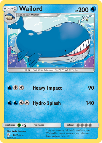 Wailord (46/236) [Sun &amp; Moon: Cosmic Eclipse] 