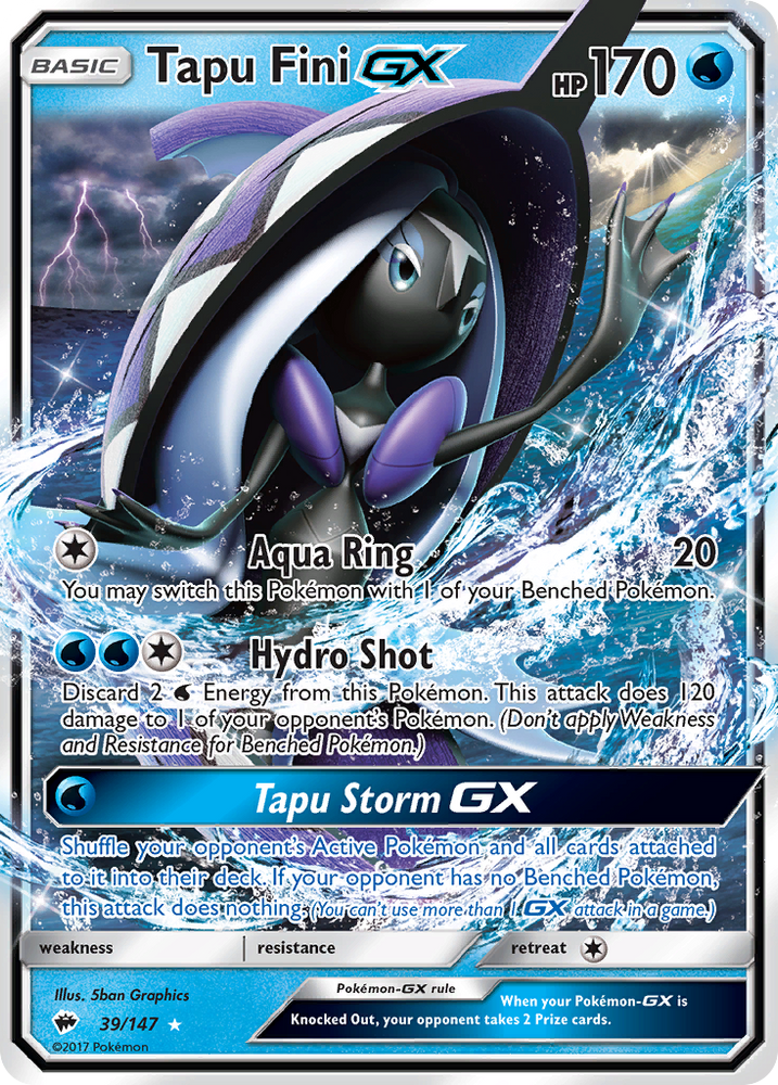 Tapu Fini GX (39/147) [Sun &amp; Moon: Burning Shadows] 