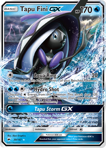 Tapu Fini GX (39/147) [Sun &amp; Moon: Burning Shadows] 