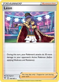 Leon (154/185) (Theme Deck Exclusive) [Sword &amp; Shield: Vivid Voltage] 