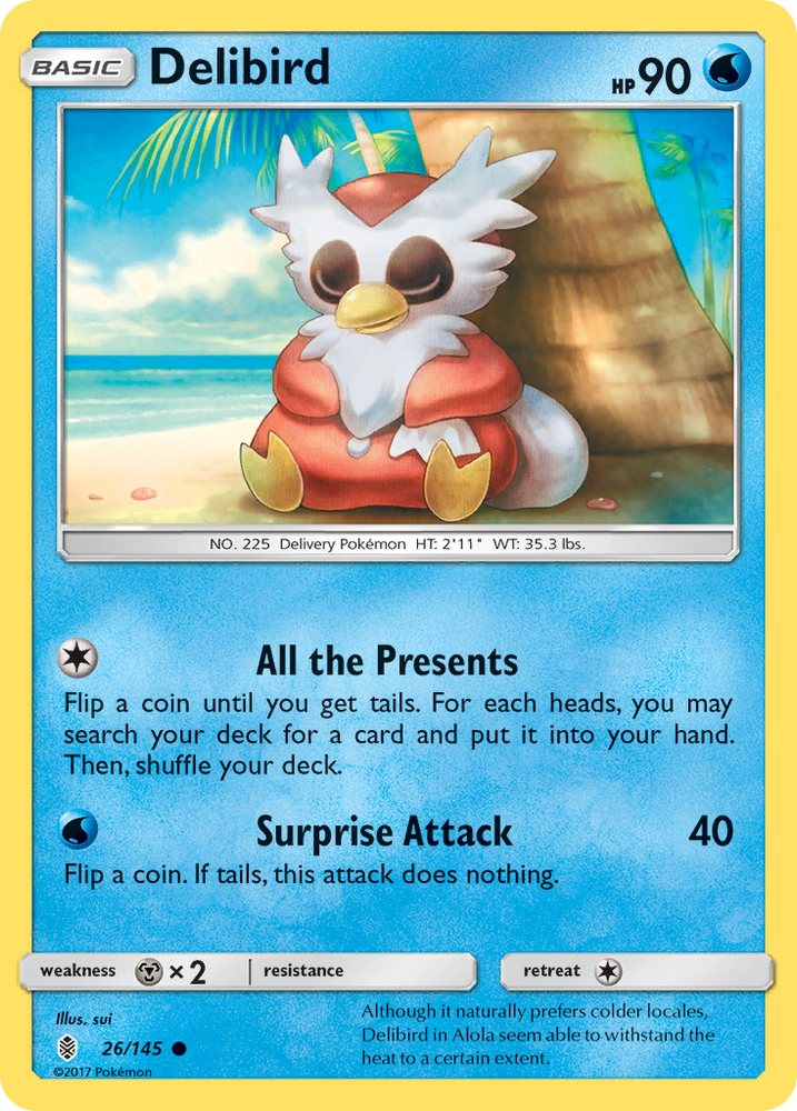 Delibird (26/145) [Sun &amp; Moon: Guardians Rising] 