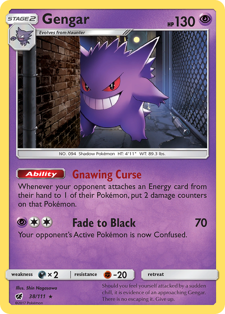 Gengar (38/111) [Sun &amp; Moon: Crimson Invasion] 