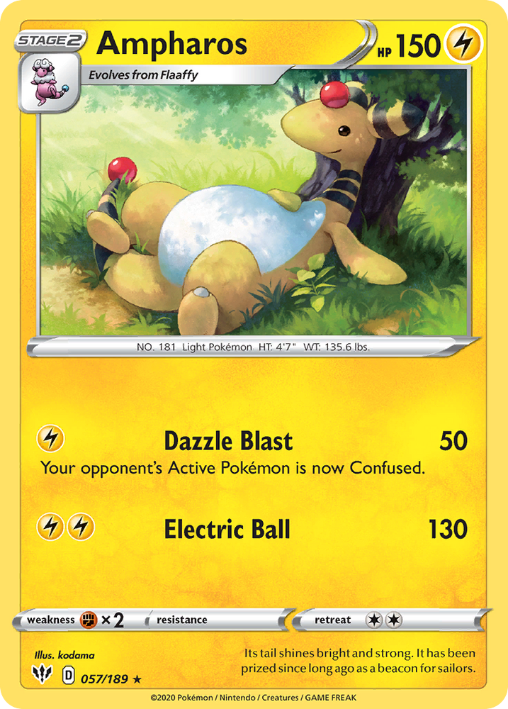 Ampharos (057/189) [Sword &amp; Shield: Darkness Ablaze] 