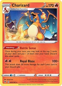 Charizard (025/185) (Cracked Ice Holo) (Theme Deck Exclusive) [Sword &amp; Shield: Vivid Voltage] 