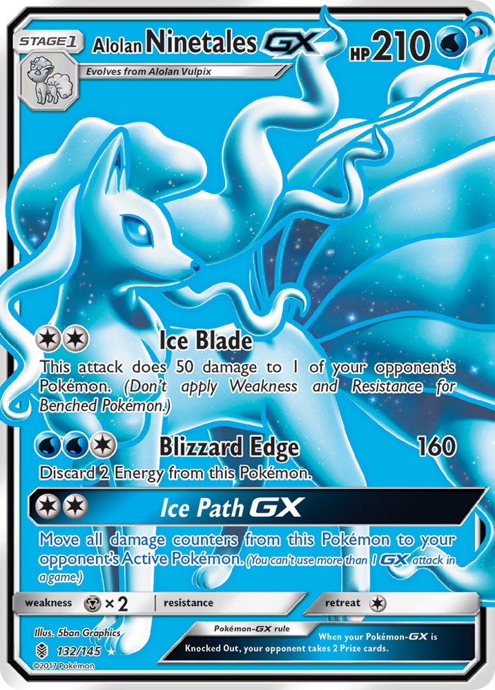 Alolan Ninetales GX (132/145) [Sun &amp; Moon: Guardians Rising] 