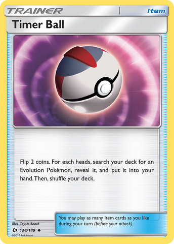 Timer Ball (134/149) [Sun &amp; Moon: Base Set] 