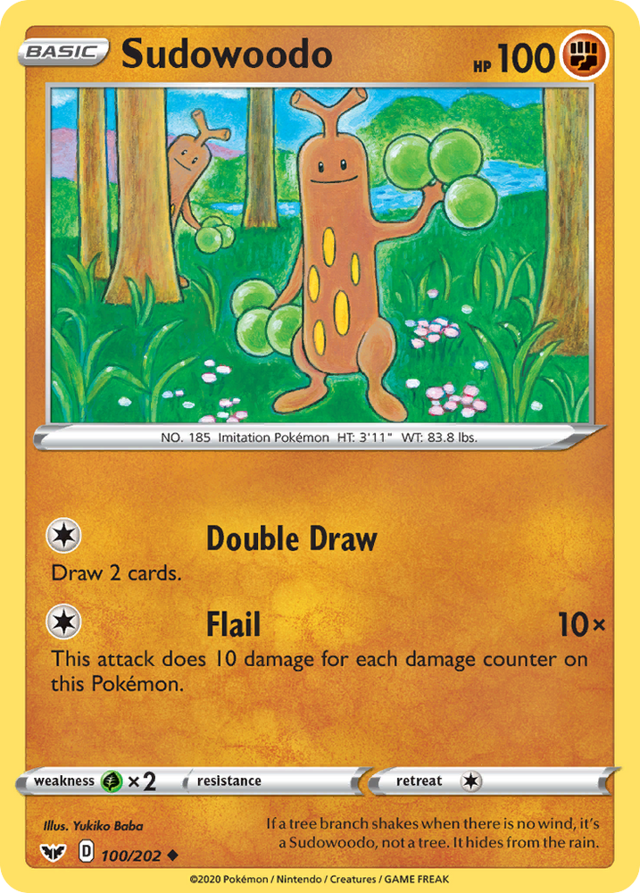 Sudowoodo (100/202) [Sword &amp; Shield: Base Set] 