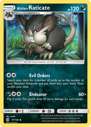 Alolan Raticate (77/149) [Sun &amp; Moon: Base Set] 