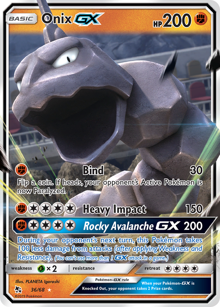 Onix GX (36/68) [Sun &amp; Moon: Hidden Fates] 