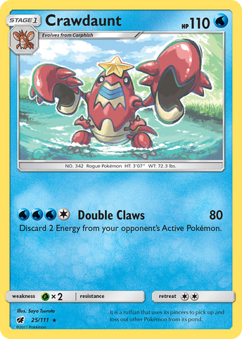 Crawdaunt (25/111) [Sun &amp; Moon: Crimson Invasion] 