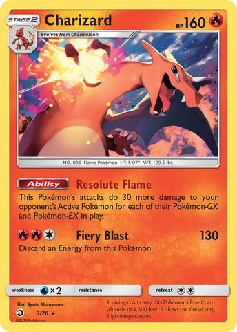 Charizard (3/70) [Sun &amp; Moon: Dragon Majesty] 