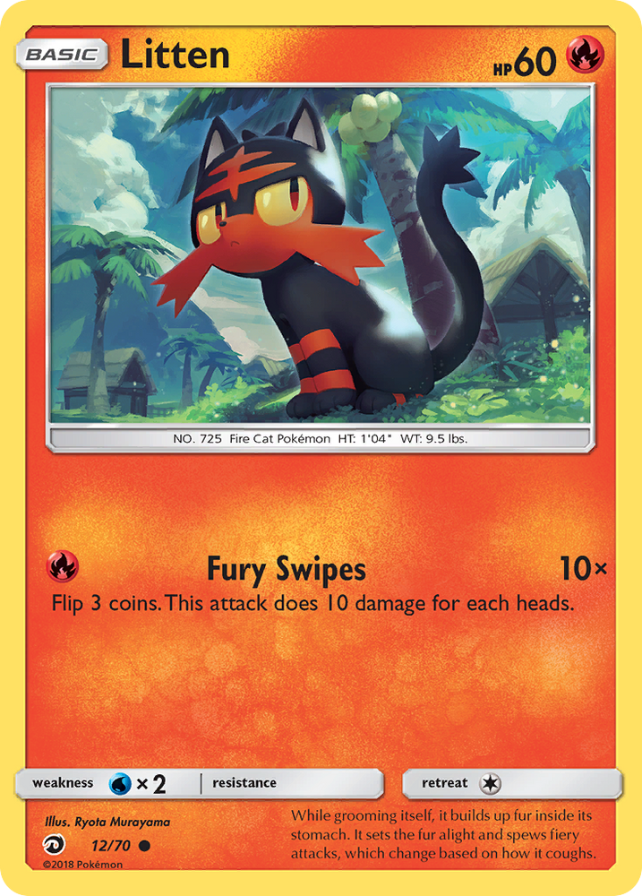 Litten (12/70) [Sun &amp; Moon: Dragon Majesty] 