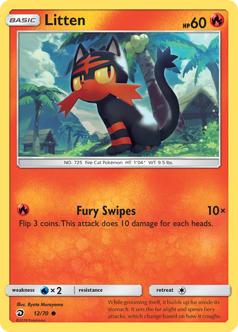 Litten (12/70) [Sun &amp; Moon: Dragon Majesty] 