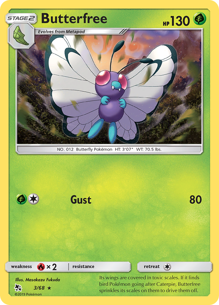 Butterfree (3/68) [Sun &amp; Moon: Hidden Fates] 