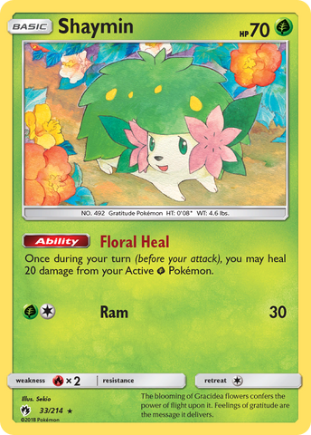 Shaymin (33/214) [Sun &amp; Moon: Lost Thunder] 