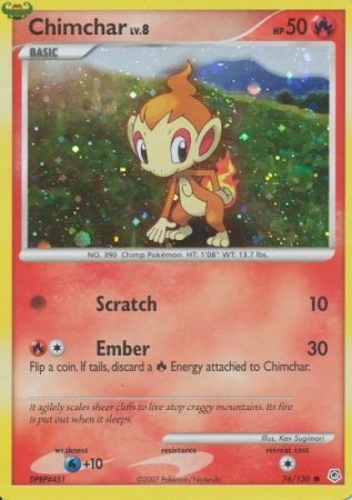 Chimchar (76/130) (Cosmos Holo) [Diamond &amp; Pearl: Base Set] 