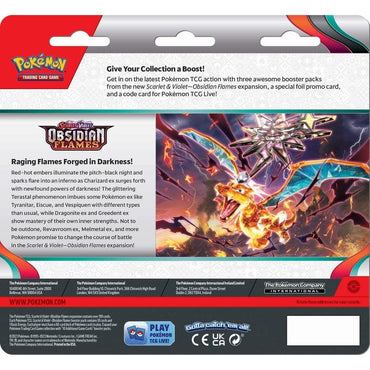 Scarlet &amp; Violet: Obsidian Flames - 3-Pack Blisters (Eevee) 