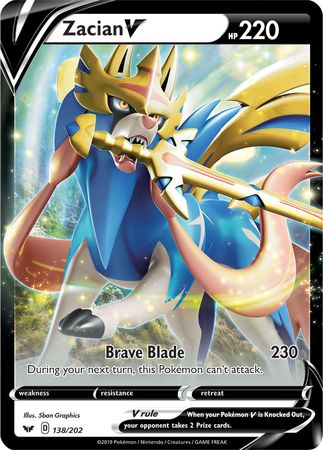 Zacian V (138/202) (Jumbo Card) [Sword &amp; Shield: Base Set] 