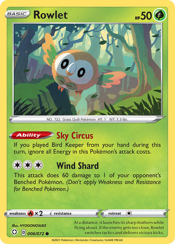 Rowlet (006/072) [Sword &amp; Shield: Shining Fates] 