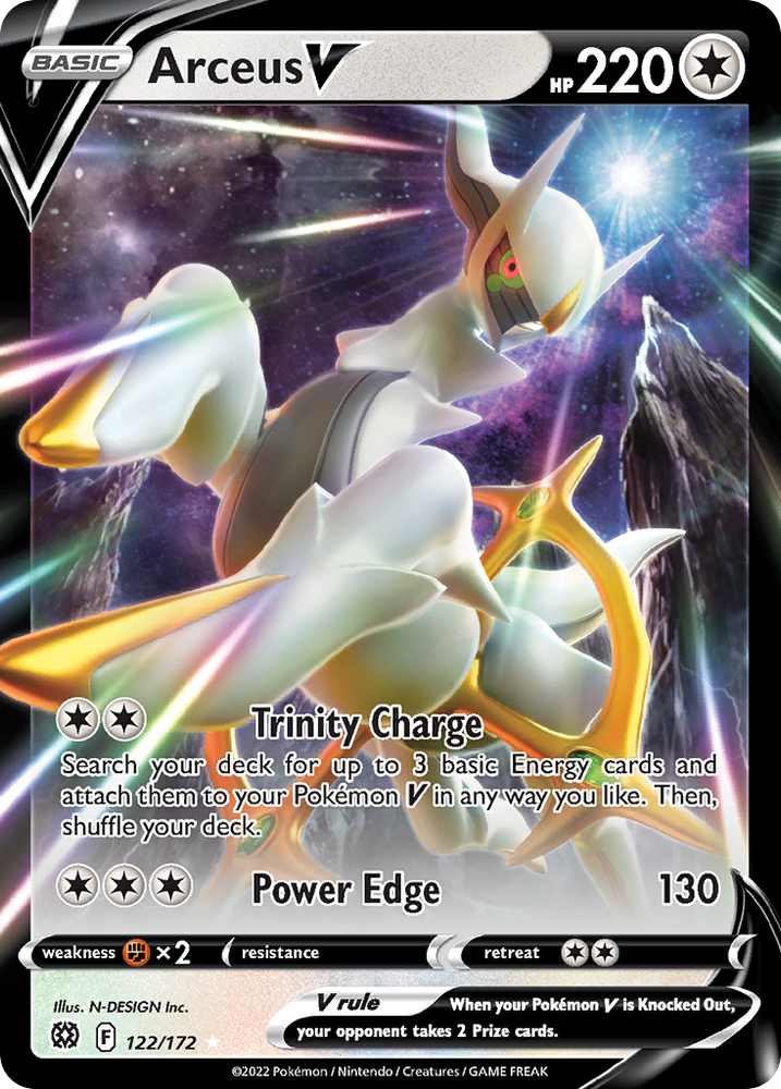 Arceus V (122/172) (Metal Card) [Sword &amp; Shield: Brilliant Stars] 