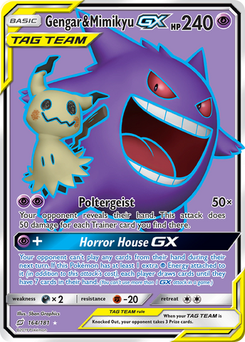 Gengar &amp; Mimikyu GX (164/181) [Sun &amp; Moon: Team Up] 