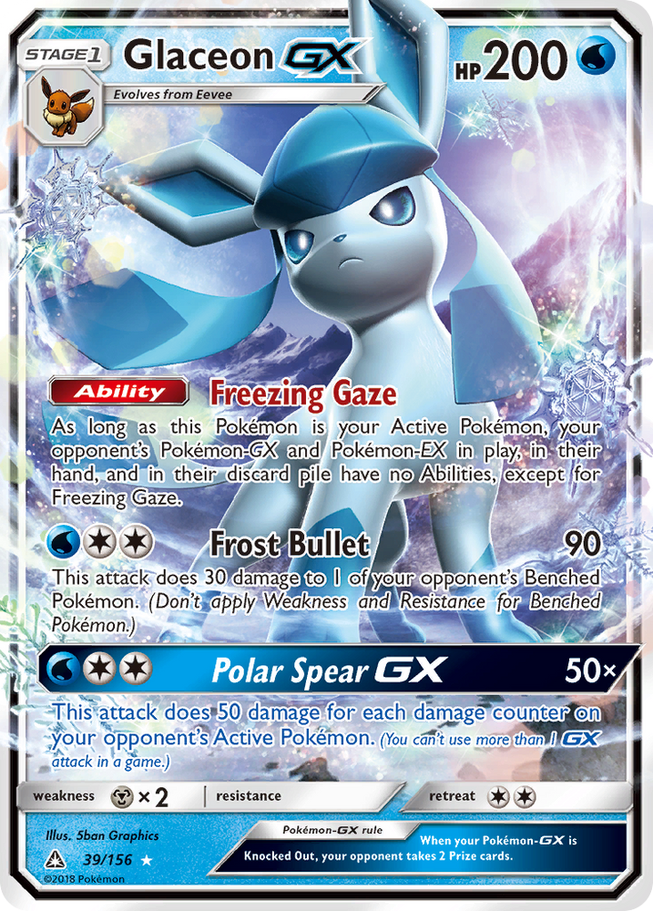 Glaceon GX (39/156) [Sun &amp; Moon: Ultra Prism] 