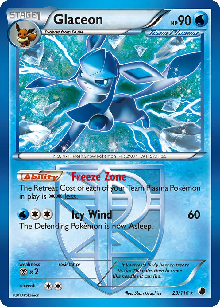 Glaceon (23/116) (Theme Deck Exclusive) [Black &amp; White: Plasma Freeze] 