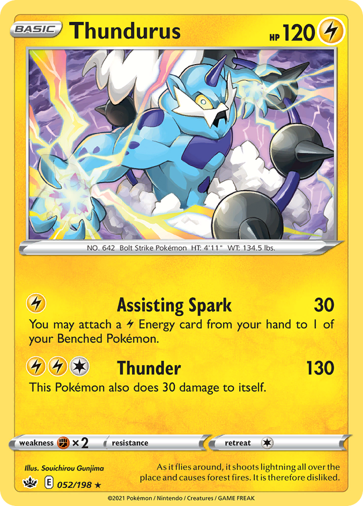 Thundurus (052/198) (Theme Deck Exclusive) [Sword &amp; Shield: Chilling Reign] 