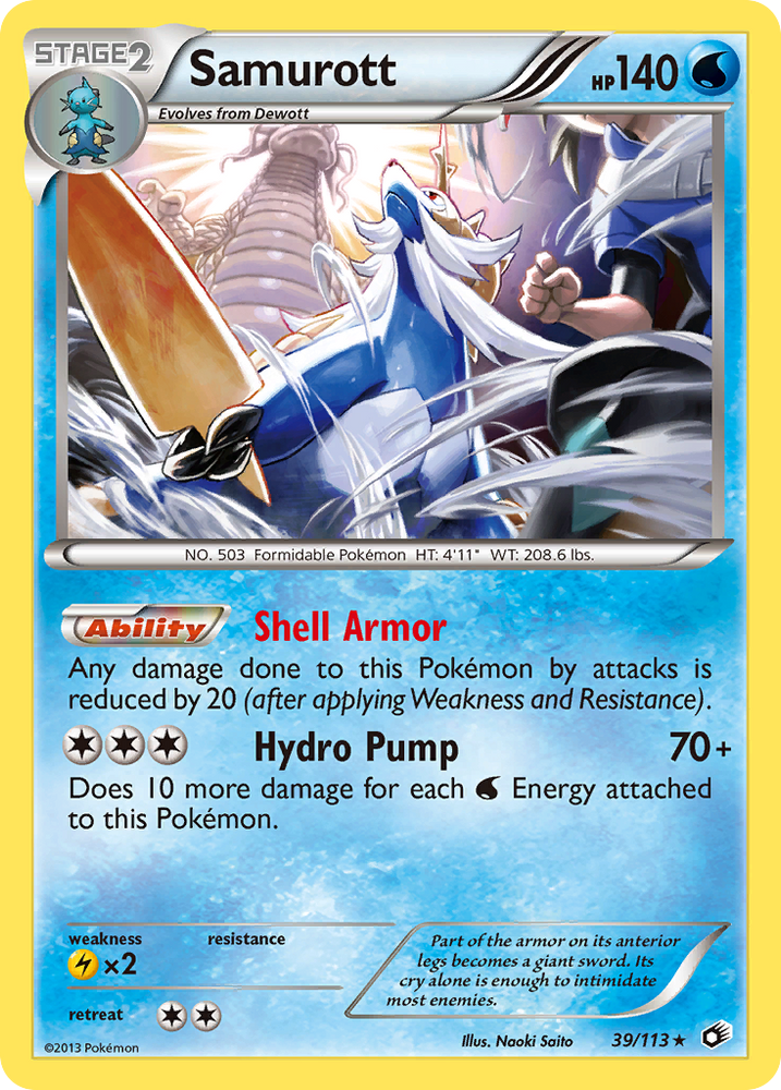 Samurott (39/113) [Black &amp; White: Legendary Treasures] 