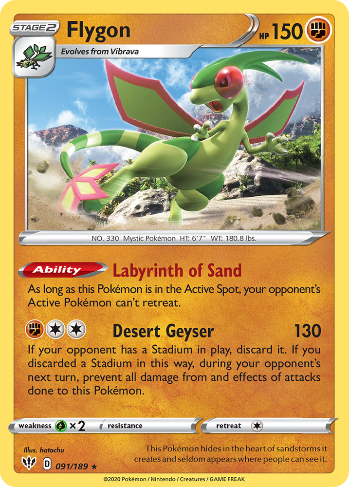 Flygon (091/189) [Sword &amp; Shield: Darkness Ablaze] 