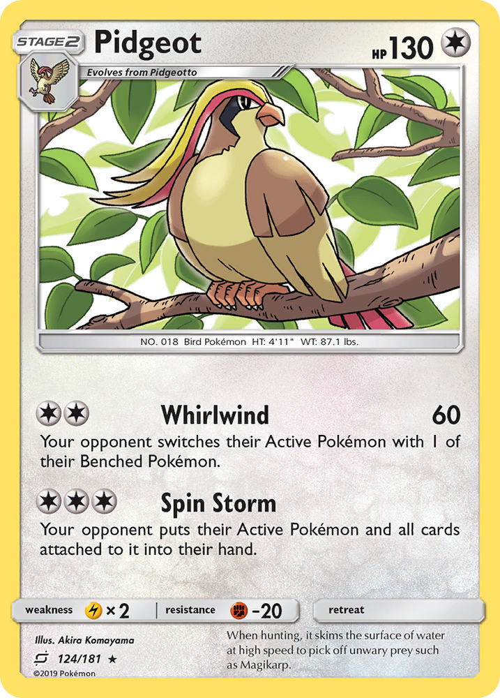 Pidgeot (124/181) [Sun &amp; Moon: Team Up] 