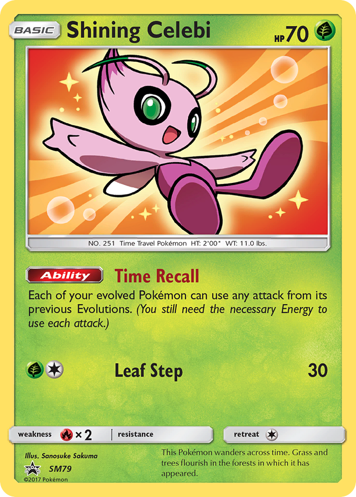 Shining Celebi (SM79) [Sun &amp; Moon: Black Star Promos] 