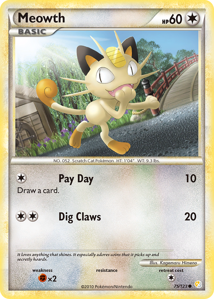 Meowth (75/123) [HeartGold &amp; SoulSilver: Base Set] 