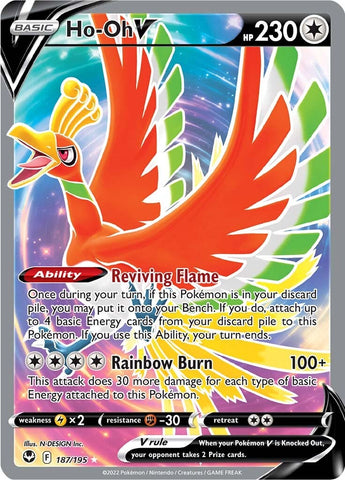 Ho-oh V (187/195) [Sword &amp; Shield: Silver Tempest] 