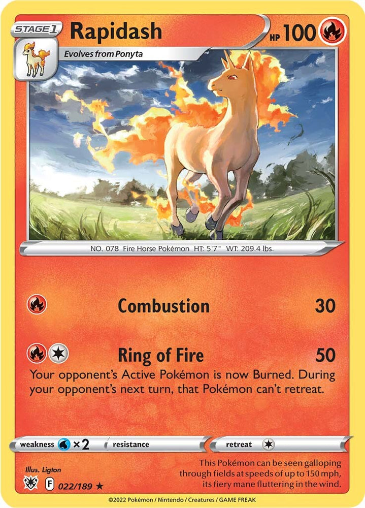 Rapidash (022/189) [Sword &amp; Shield: Astral Radiance] 