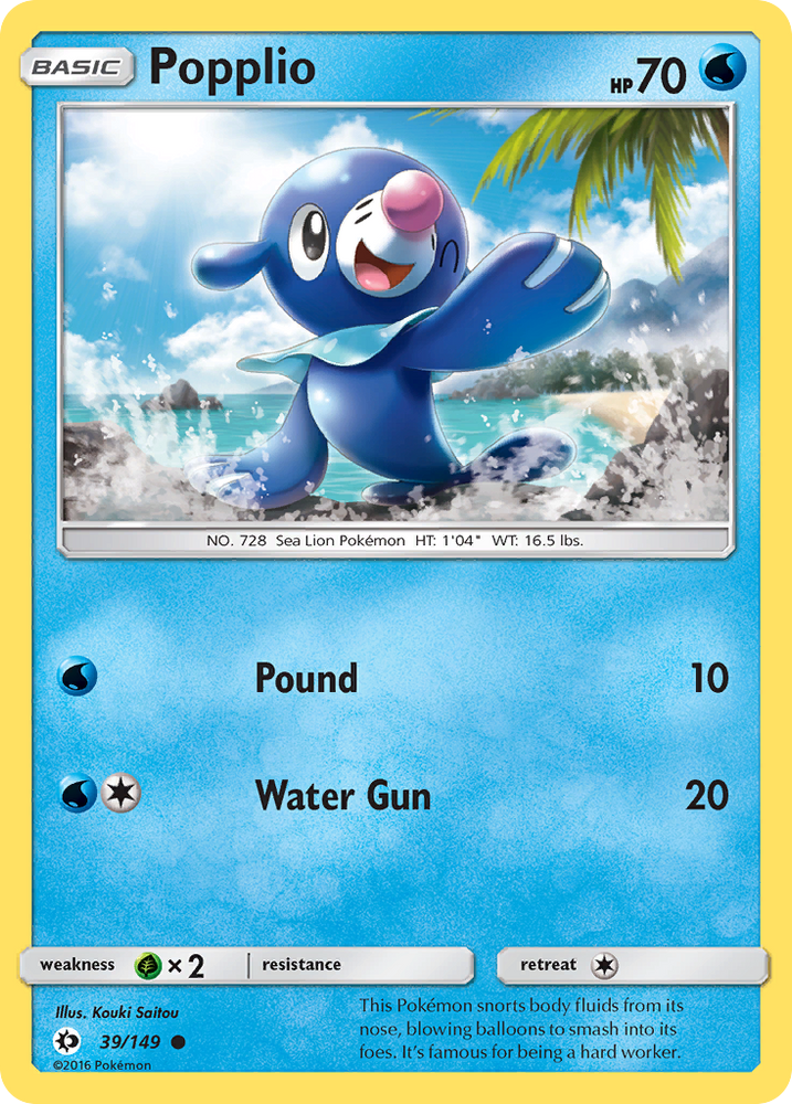 Popplio (39/149) [Sun &amp; Moon: Base Set] 