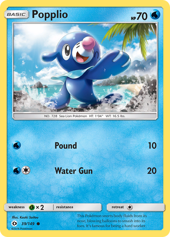 Popplio (39/149) [Sun &amp; Moon: Base Set] 