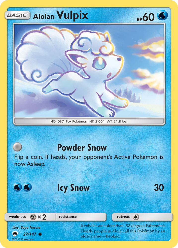 Alolan Vulpix (27/147) [Sun &amp; Moon: Burning Shadows] 