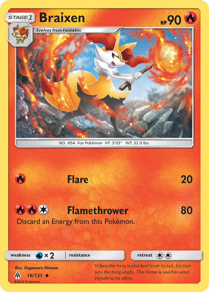 Braixen (16/131) [Sun &amp; Moon: Forbidden Light] 