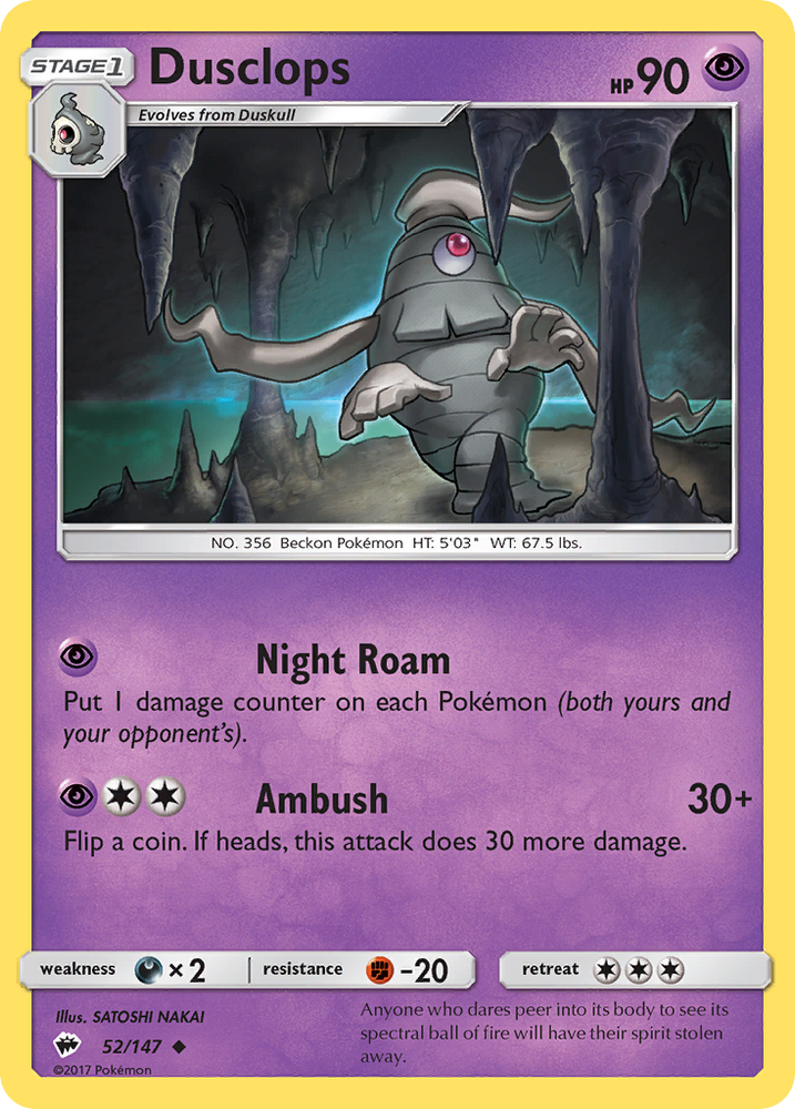 Dusclops (52/147) [Sun &amp; Moon: Burning Shadows] 