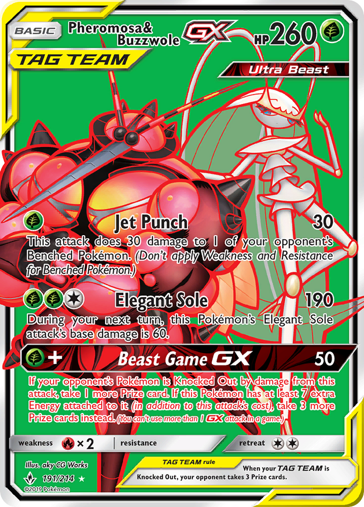 Pheromosa &amp; Buzzwole GX (191/214) [Sun &amp; Moon: Unbroken Bonds] 