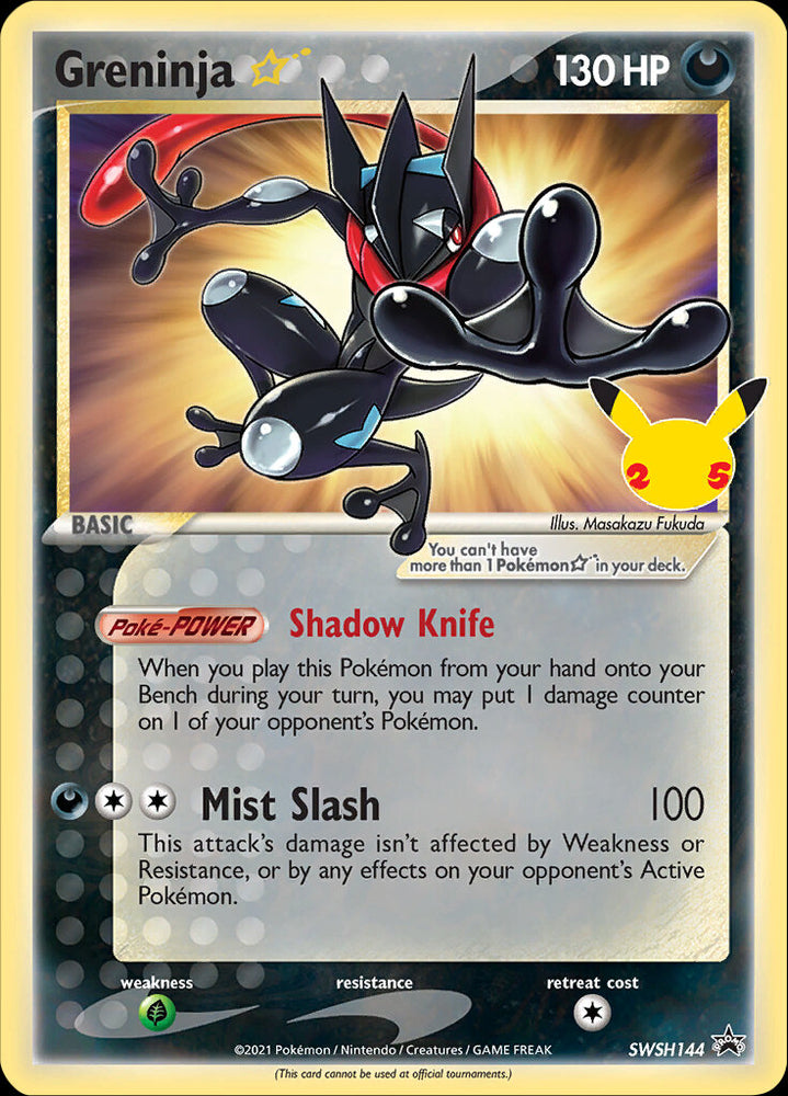 Greninja Star (SWSH144) (Celebrations) [Sword &amp; Shield: Black Star Promos] 