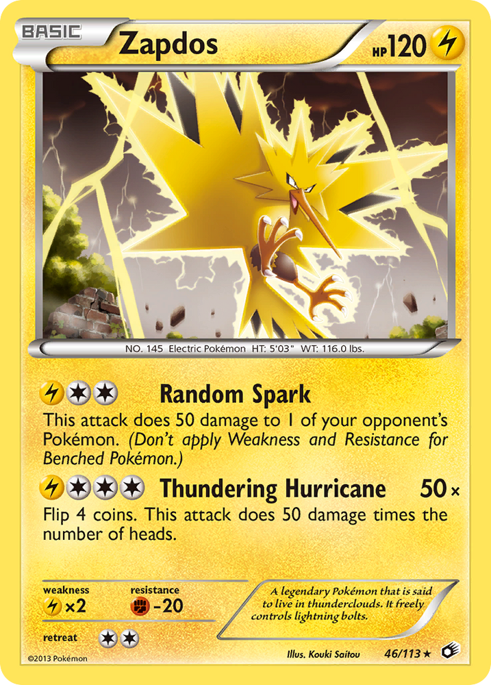 Zapdos (46/113) (Theme Deck Exclusive) [Black &amp; White: Legendary Treasures] 