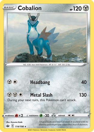 Cobalion (114/198) (Theme Deck Exclusive) [Sword &amp; Shield: Chilling Reign] 