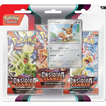 Scarlet &amp; Violet: Obsidian Flames - 3-Pack Blisters (Eevee) 