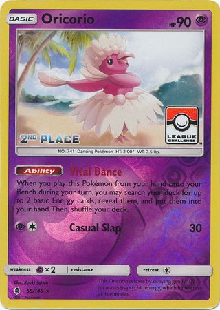 Oricorio (55/145) (League Promo 2nd Place) [Sun &amp; Moon: Guardians Rising] 