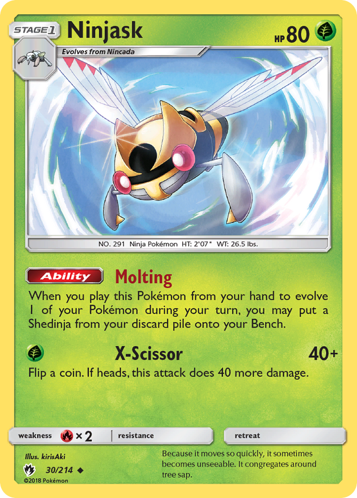 Ninjask (30/214) [Sun &amp; Moon: Lost Thunder] 