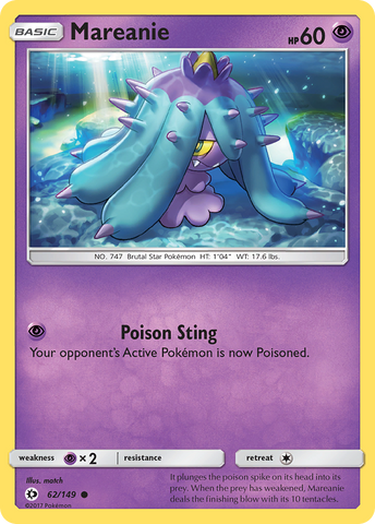 Mareanie (62/149) [Sun &amp; Moon: Base Set] 