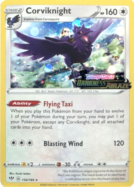 Corviknight (156/189) (Cosmos Holo) [Sword &amp; Shield: Darkness Ablaze] 